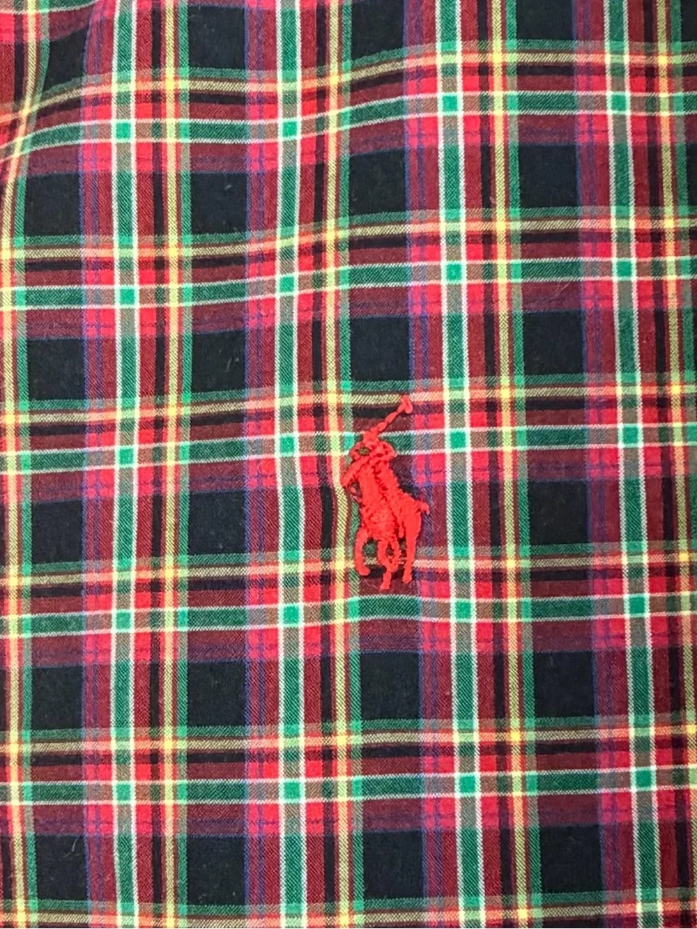 Ralph Lauren Boys L 14-16 Plaid Cotton Poplin Button Down Shirt Preppy Academia